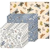 9 Stück Bienenwachstücher Wiederverwendbar Bio-Baumwolle Naturwachs...