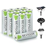 BEVIGOR 12 Stück 1000mAh 1.2V wiederaufladbare Solar-Batterien,...