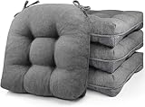 Set of 4 Chair Cushions, Seat Cushions for Garden Chairs, Kitchen or Dining...