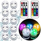 Akavivo Tauchbare LED-Lichter, wasserdichte LED-Teelichter mit...