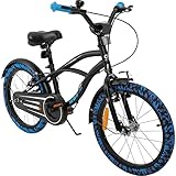 Actionbikes Kinderfahrrad Cruiser - 18 Zoll - V-Brake Bremsen - Freilauf -...