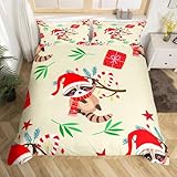 Homewish Waschbär Bettbezug Set Santa Hat Nette Wildlife 200x200...