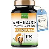 Weihrauch Kurkuma Vergleichssieger, 180 Kapseln hochdosiert Boswellia...