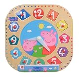 Eichhorn 109265704 - Peppa Pig - Lernuhr mit 12 Steckteilen, 13-TLG., FSC...