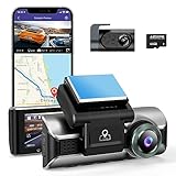 AZDOME 4K Dashcam mit 5GHz WiFi GPS Autokamera Vorne und Hinten 4K + 1080P...