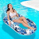 Schwimmsessel für Pool Erwachsene, 2 In 1 Aufblasbarer Sessel für Pool...