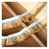 Wisafory 5M Elastische Rüschenband Chiffon Spitzenband Gerafftes...