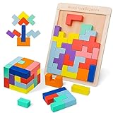 VORHOT 3D Puzzle Tetris Spiel Kinder, Holzpuzzle mit 30 Stück Intelligenz...