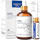 HIQILI Ätherisches Basilikumöl 100 ml – Rein & Natürlich für...
