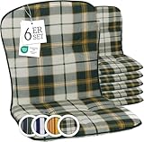 Beo Gartenstuhl-Auflagen Kos Niedriglehner 80x44 cm, 6er Set | Waschbare,...
