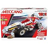 SPIN MASTER MECCANO 10-in-1 Rennfahrzeuge STEM Modellbausatz mit 225 Teilen...
