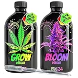 HOMEGROW24 Cannabis Dünger Duo - Grow und Bloom Flüssig NPK...