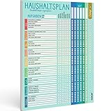 PACKLIST® Haushaltsplan Putzplan für Familien mit Kindern oder WG mit...