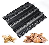 ilauke 4 Stück Baguette Backform, Baguetteblech 37.8x32cm, Baguetteblech...