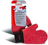 SONAX Microfaser WaschHandschuh (1 Stück) bequemer Handschuh mit maximalem...