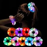 Led Haargummis Mädchen Leuchtender Haarschmuck 9Pcs Leuchtarmbänder...