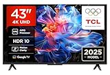 TCL 43V6C 43 Zoll 4K UHD Smart Fernseher – HDR10+, HVA-Panel, Dolby...