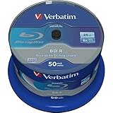 Verbatim BD-R Single Layer DATALIFE 25GB 6X White Blue Surface, 43838