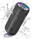 Ortizan Bluetooth Lautsprecher mit Licht, Musikbox Tragbarer Bluetooth Box...