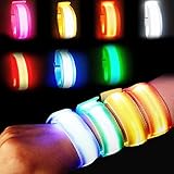 Kireida® 8 Stück LED-Glüh-Armbänder, leuchtende Armbänder, blinkende...