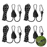 4 Stück Ratchet Hanger, 1/8 Zoll Einstellbare Seil Seilhaken Ratsche...