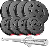 Hop-Sport Hantelset 39 kg, 1x Langhantelstange, Hantelscheiben: 4x5kg +...