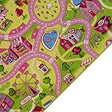 Kinderteppich Spielteppich Straßenteppich Sweet City Rosa Pink...