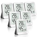 Antonki 6 Stück Digital Temperatur und luftfeuchtigkeitsmesser,...