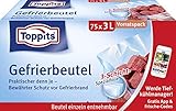 Toppits Gefrierbeutel Vorratspack, 3 Liter, 75 Stück, Standboden,...