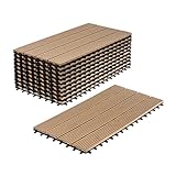 Ventanara® WPC Holz Kunststoff Fliesen Terrassenfliesen Klickfliesen...