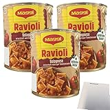 Maggi Ravioli Bolognese in herzhaft würziger Tomatensauce 3er Pack (3x800g...