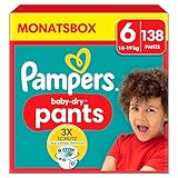 Pampers Baby-Dry Pants Größe 6, 138 Windeln, 14kg - 19kg