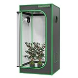 VivoVerdant Grow Zelt 90x90x180cm, Indoor Grow Tent 1680D Reflektierende...