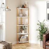 Ruichang Eckregal stehend mit 5 Ebenen, bücherregal Holz, Standregal,...