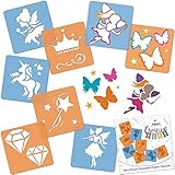 NAKLEO Schablonen Malen für Kinder, 8 Stück Set 15x15cm Feen Sagen,...
