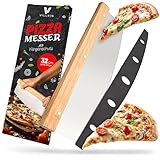 Villkin Pizzamesser mit 32cm Klinge - Scharfer Pizzaschneider aus Edelstahl...