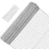 yotutun Maschendrahtzaun 0.4 x 11m, Sechseckgeflecht 0,6 mm Stärke 16 *...