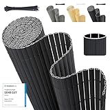 Sekey PVC Sichtschutzmatte 80x500cm Doppelte Verstärkung Innen, Balkon...