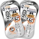 BIC Flex 5 Rasierer Herren, 6 Einwegrasierer mit je 5 Klingen, mit Aloe...