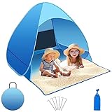 NINGESHOP Strandmuschel Pop Up Strandzelt, UV Schutz, UPF 50+ Strandzelt,...