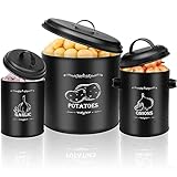 VORHOT Kartoffel Aufbewahrungsbox, 3 Stück Kartoffel Zwiebel Knoblauch...