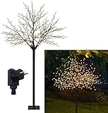 Bonetti LED Lichterbaum mit 500 warm-weißen Lichtern beleuchtet, 220 cm...