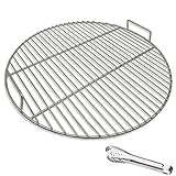 Huanniu - Runde 304 Edelstahl Grillroste mit Grillzange, 44.5 cm...