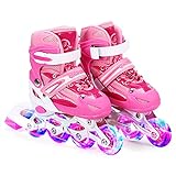 Lixada Inline Skates Kinder Vestellbare Inliner mit beleuchteten PU Rädern...