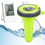 Aaiwtd Pool thermometer funk,IP67 Wasserdicht poolthermometer schwimmend...
