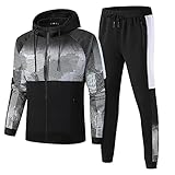 C-IN-C Herren Jogginganzug Barockmuster Sportanzug für Männer...