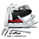 Victorinox Multifunktionstool, Swiss Tool X Plus mit Leder-Etui, Taschen...