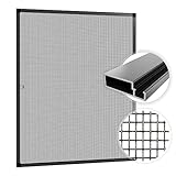 SAMUFLY Fliegengitter 100x120cm mit Alurahmen anthrazit für Fenster...