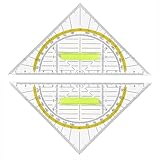YPYMOD 2 Stück Geodreieck mit Griff 16 cm, Flexibel Geo Kreisschablone,...