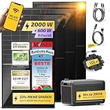 Solakon® Balkonkraftwerk 2000W mit Speicher - Balkonkraftwerk 2000 Watt...